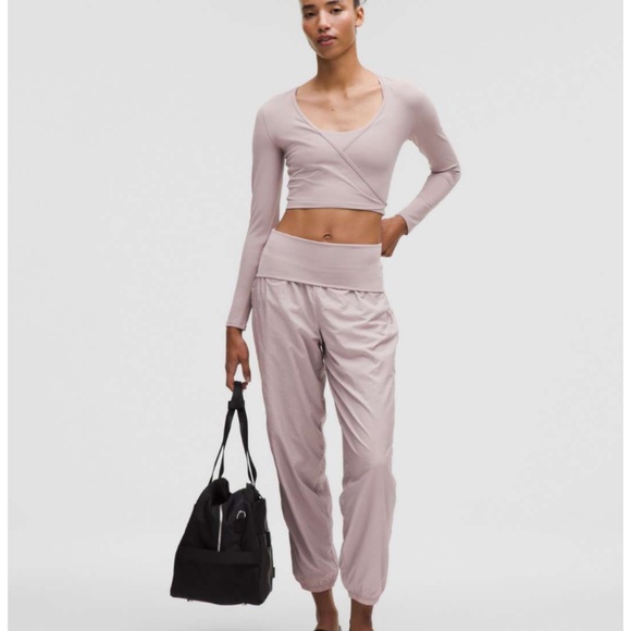 Lululemon Lightweight Foldover-Waist Jogger Mauve Grey - Picture 1 of 15